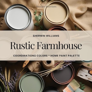 Rustic Farmhouse Color Palette: Sherwin Williams Whole Home Paint Scheme (PDF Download)