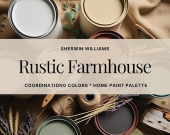 Rustikale Farmhaus Farbpalette: Sherwin Williams Whole Home Paint Scheme (PDF-Download)