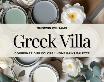 Sherwin Williams Greek-Villa-Farbpalette: Farbschema für das ganze Haus (PDF Download)