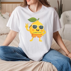 Funny Lemon Drop T-Shirt – Cute Citrus Humor Tee for Men Women Teens, Summer Cocktail Lover Shirt, Unisex Vintage Lemon Gifts Idea