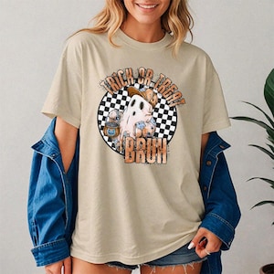 Bruh Geist Halloween Süßes oder Saures Unisex T-Shirt Lustiges gruseliges Kostüm-T-Stück für Jungen-Mädchen-Herbst-Herbst-Geist-Liebhaber-Outfit