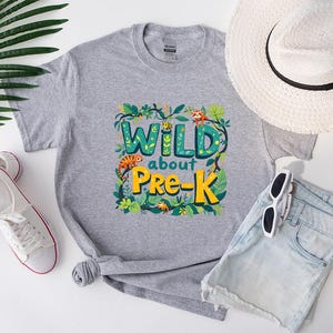 Lustig zurück in der Schule Dschungel-Themen-Lehrer-T-Shirt - Lustiger erster Tag der Schule Hemd, Dschungeltier-Lehrer-Hemd