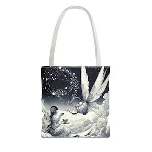 Celestial Fairy Tote Bag, Enchanting Reusable Shopping Bag, Cosplay Accessories, Gift for Dreamers, Mystical Travel Tote