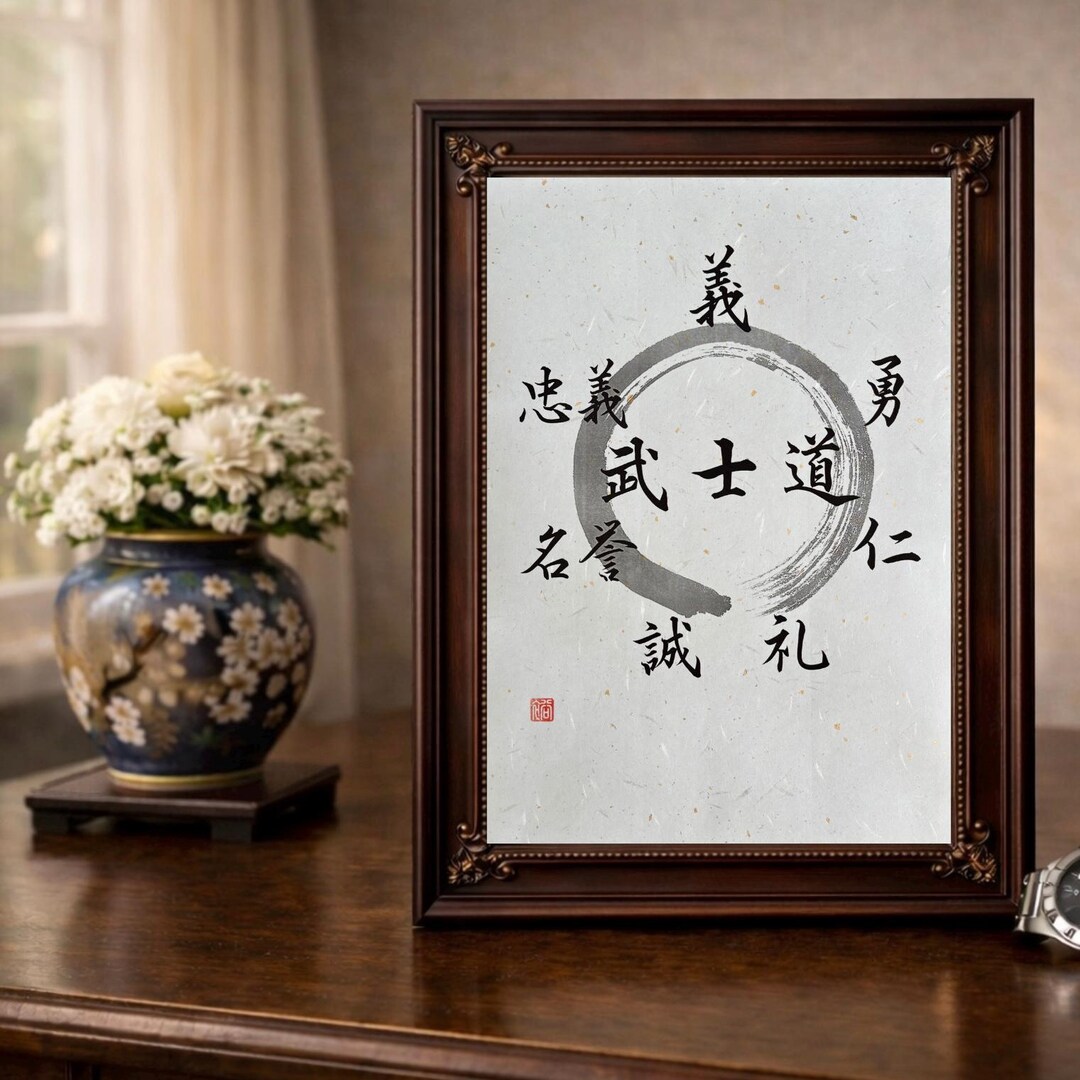 Bushido Japanese Calligraphy | “武士道” Samurai Spirit | A4 Washi Print - Etsy