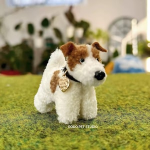 Jack Russel Terrier Custom Plush Dog Key Ring, Personalized Stuffed Animal, Handmade Gift with Realistic Markings
