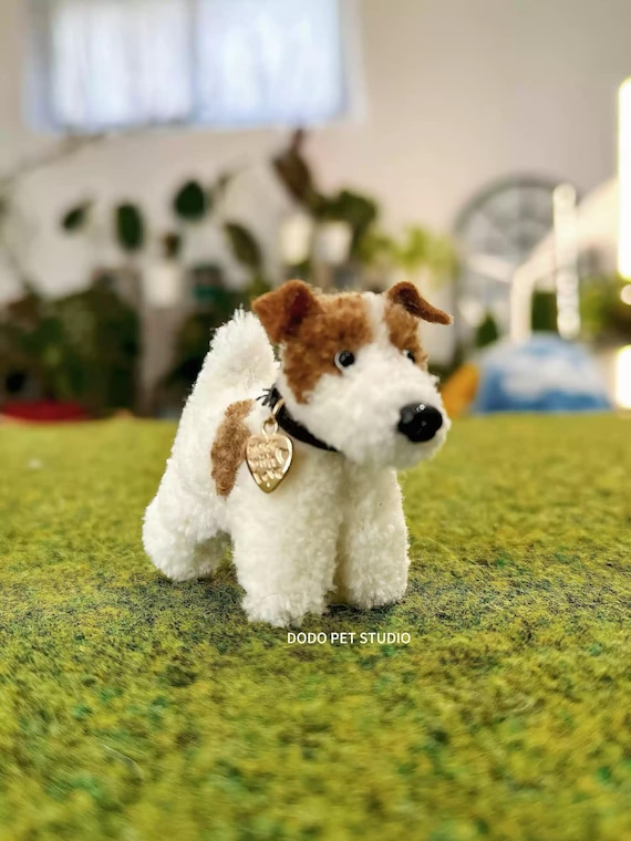 ジャックラッセルテリアのぬいぐるみキーホルダー：カスタムカラー