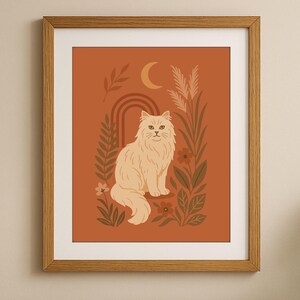 Bohemian Cat Poster - Unique Wall Art for Cat Owners