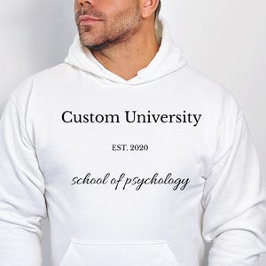 Custom University Sweatshirt, Custom College Hoodie, Personalized School Sweatshirt Custom Design University Sweatshirt Personalized College