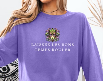 Laissez Les Bons Temps Rouler T-Shirt, Mardi Gras Comfort Colors® Shirt, Fat Tuesday Tee