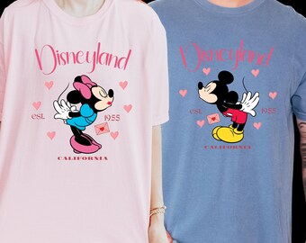 Valentines Day Mouse Couple Shirt – Magical Land Valentine Shirt, Matching Disneyland Crewneck, Anniversary Shirt, Honeymoon Shirts