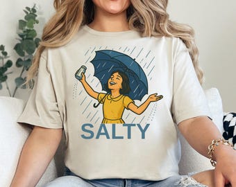 Salty Girl Tee: Women's Vintage Cotton Blend T-Shirt