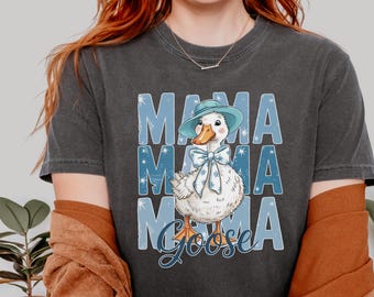 Camiseta Mama Goose para concienciar sobre el autismo, camiseta Coquette Goose, color azul April Wear. Regalo para el Día de la Madre.