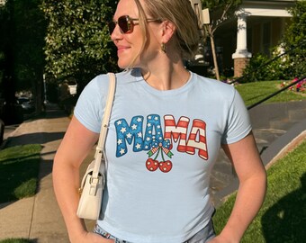 Camiseta del 250 aniversario de EE. UU., camiseta patriótica con la bandera de EE. UU. estilo Y2K para bebé, regalo del Día de la Independencia del 4 de julio. Regalo del Día de la Madre.