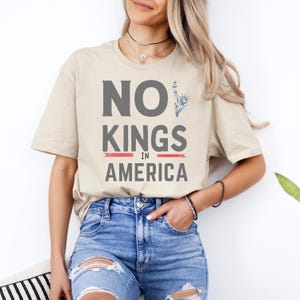 No Kings in America Shirt, Anti Trump Protest Tee, Political Statement Shirt, Resist Anti-MAGA Top, Reject Oligarchy Activist Shirt