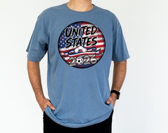 Comfort Colors Soccer Fan Shirt – 2026 Soccer Tournament USA Canada Mexico Tee, Football Lover Gift, Soccer Supporter Shirt