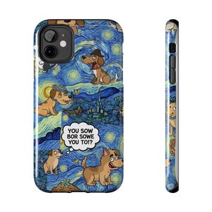 Funda para teléfono con estampado de perro, regalo para amantes de los animales, funda con frase divertida sobre perros, accesorio para dueños de mascotas, funda única para teléfono
