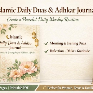 2026 Islamic Daily Duas & Adhkar Journal | Muslim Prayer Planner (Printable PDF)