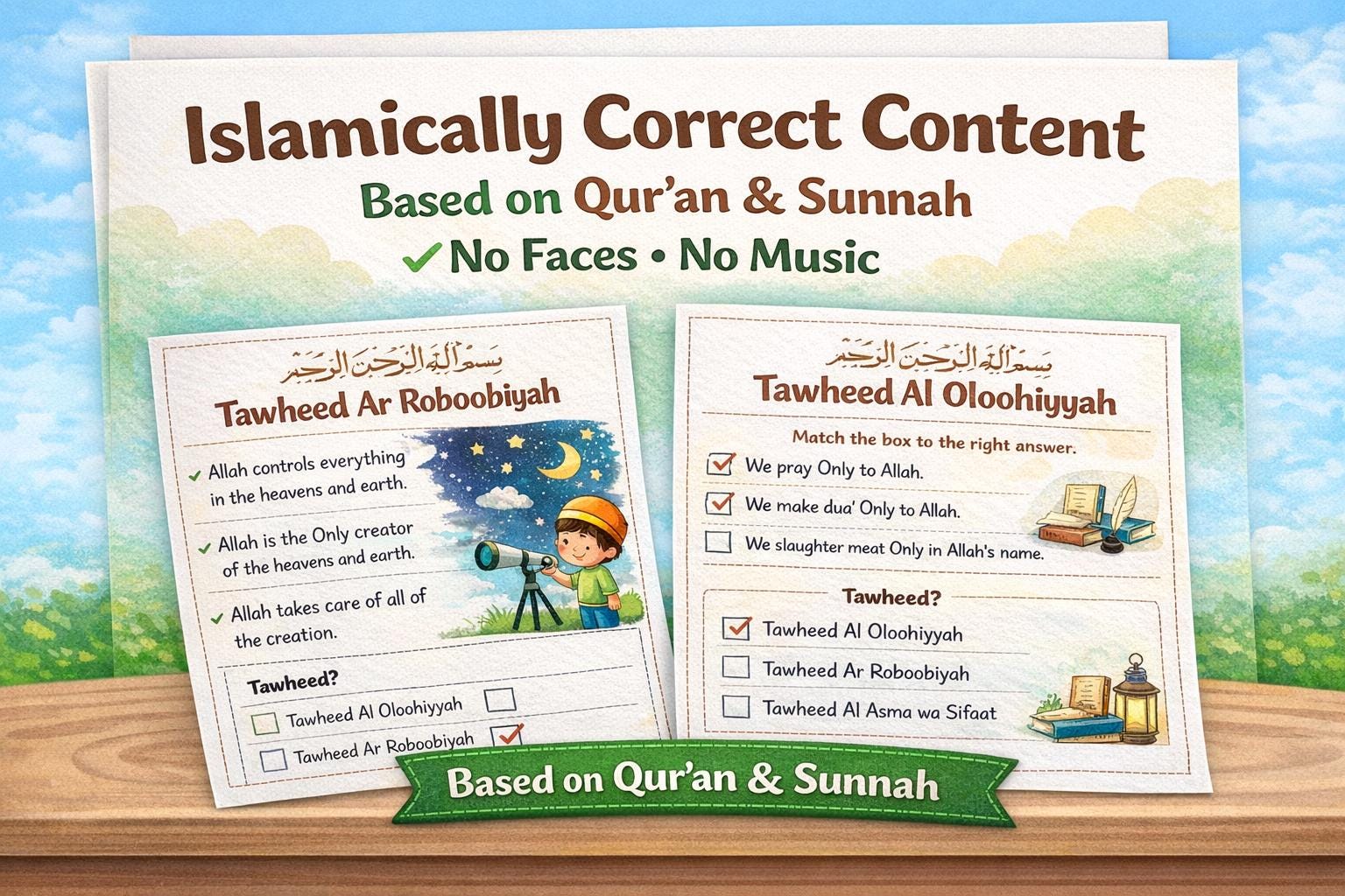 Islamic Faith Workbook for Kids – Tawheed & Pillars of Islam (ages 3-8 ...