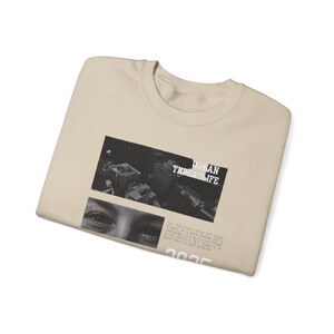 Sudadera urbana con cuello redondo y estampado gráfico, estilo casual, sudadera unisex cómoda, estilo urbano vintage, regalo para él/ella, uso diario.