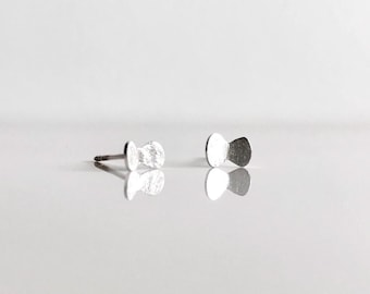 Sterling silver circle and butterfly earrings