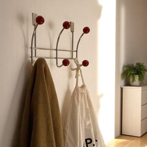 Perchero de pared de metal con 3 ganchos para entrada, moderno y minimalista, organizador de pared para el hogar, el pasillo o la oficina.
