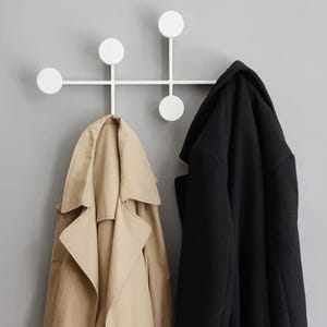 Metal Wall Hooks for Hanging | Decorative Towel Hooks for Bathroom or Entryway | Long Dowel Style Wall Hardware Fixtures