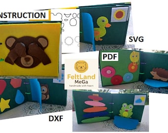 Felt Quiet Book Pattern: DIY Forest Busy Book (SVG, PDF)