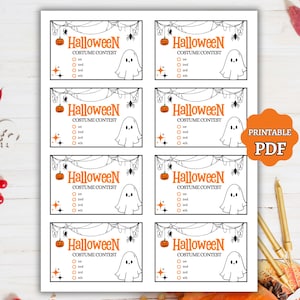 Printable HALLOWEEN COSTUME Contest Voting Cards, Halloween costume contest ballots Games, Costume Contest Halloween Ideas, Halloween Award