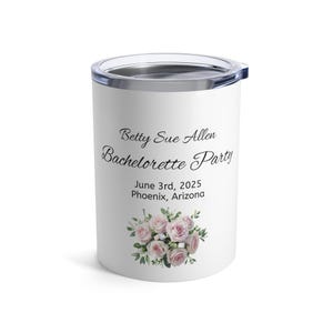 Bicchiere da 10 oz per addio al nubilato con la scritta "Sposa della squadra di bevitori", tazza personalizzata per feste, regalo personalizzato per addio al nubilato, bomboniere per matrimonio, tazza "Sposa Tribe"