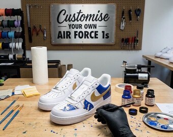 Specialdesigna dina egna Air Force 1-sneakers, personliga AF1-skor, handmålade skor