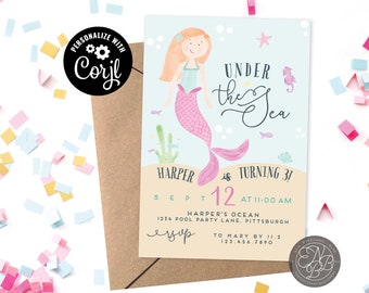 Under the Sea Birthday Invitation