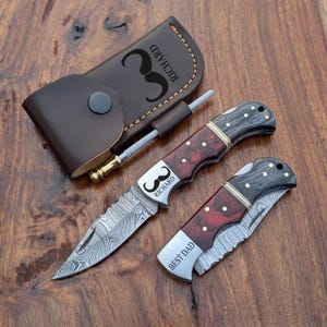 Personalized HARLEY DAVIDSON Folding Knife, Biker Birthday Gifts, Folding Knives for Groomsmen, Anniversary Gifts for Boyfriend, Mens Gift