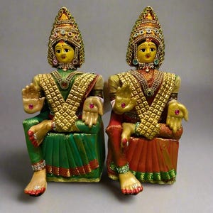 lakshmi doll with face and jewelry for varalakshmi pooja set/diwali