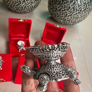 Ensemble diya allemand en argent pour Diwali/pooja de pendaison de crémaillère