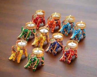 customize diwali decor combo pack of tea lights, toran