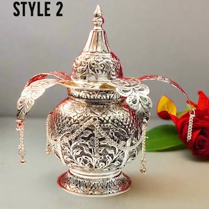 German Silver kalash for housewarming/Diwali festival pooja/gift item