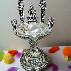 German Silver deepam Pair for House Warming Gift Item/Festival
