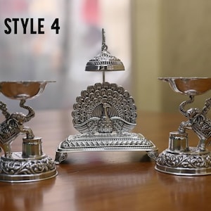 Silver Plated Small Singhasan – Traditional Pooja Accessory, Temple Decor, Spiritual Home Accent