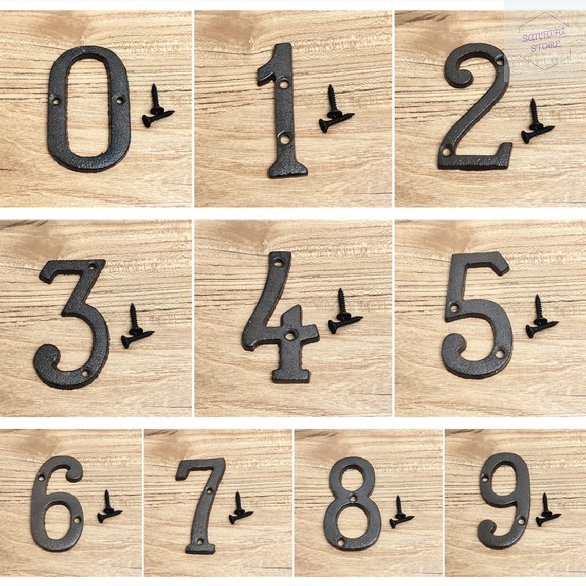 Metal Cast Iron House Numbers And Letters Sign Door Plate 3D Etsy