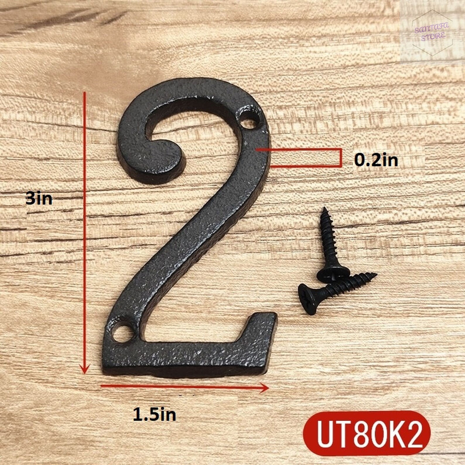 Metal Cast Iron House Numbers And Letters Sign Door Plate 3D Etsy