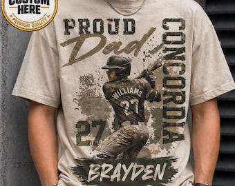 Custom Proud Dad Proud Mom Baseball Shirt, Vintage 90s Bootleg Senior Tee, Camo Hunting Shirt, Retro Gameday Apparel