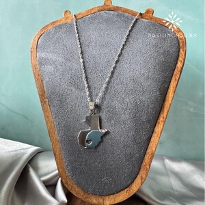 Guatemala Map Outline Charm • Edelstahl 18K Vergoldet Charm • Guatemala Karte mit Herz Charm • Geschenk-Halsketten-Charm