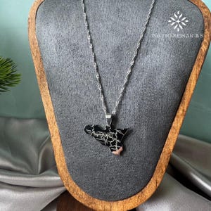 Sizilien Karte Umriss Charme • Edelstahl vergoldet Charme • Sizilien Stadt Charme • Geschenk Halskette Charme • Karte Charms