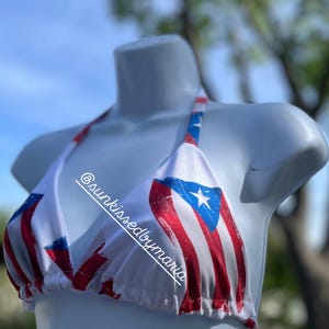 Puerto Rico Flag Bikini Top