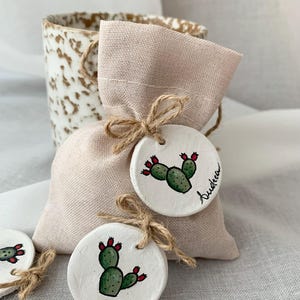 Segnaposto siciliano personalizzato – Fico d’India dipinto a mano – Calamita – SicilyArtLabs Italy Handmade - Artigianato siciliano