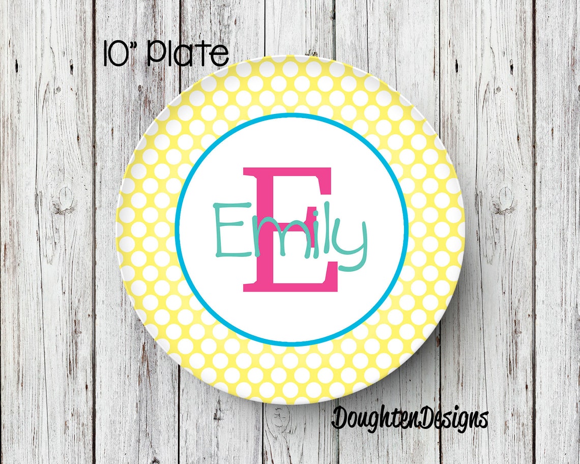 Personalized Name Plate Birthday Plate Personalized Melamine Etsy