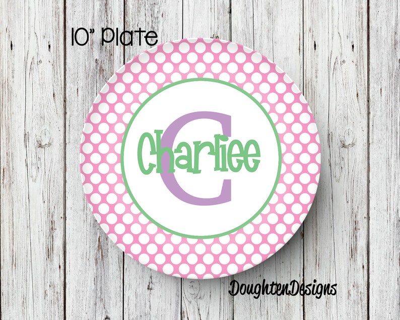 Personalized Name Plate Birthday Plate Personalized Melamine Etsy