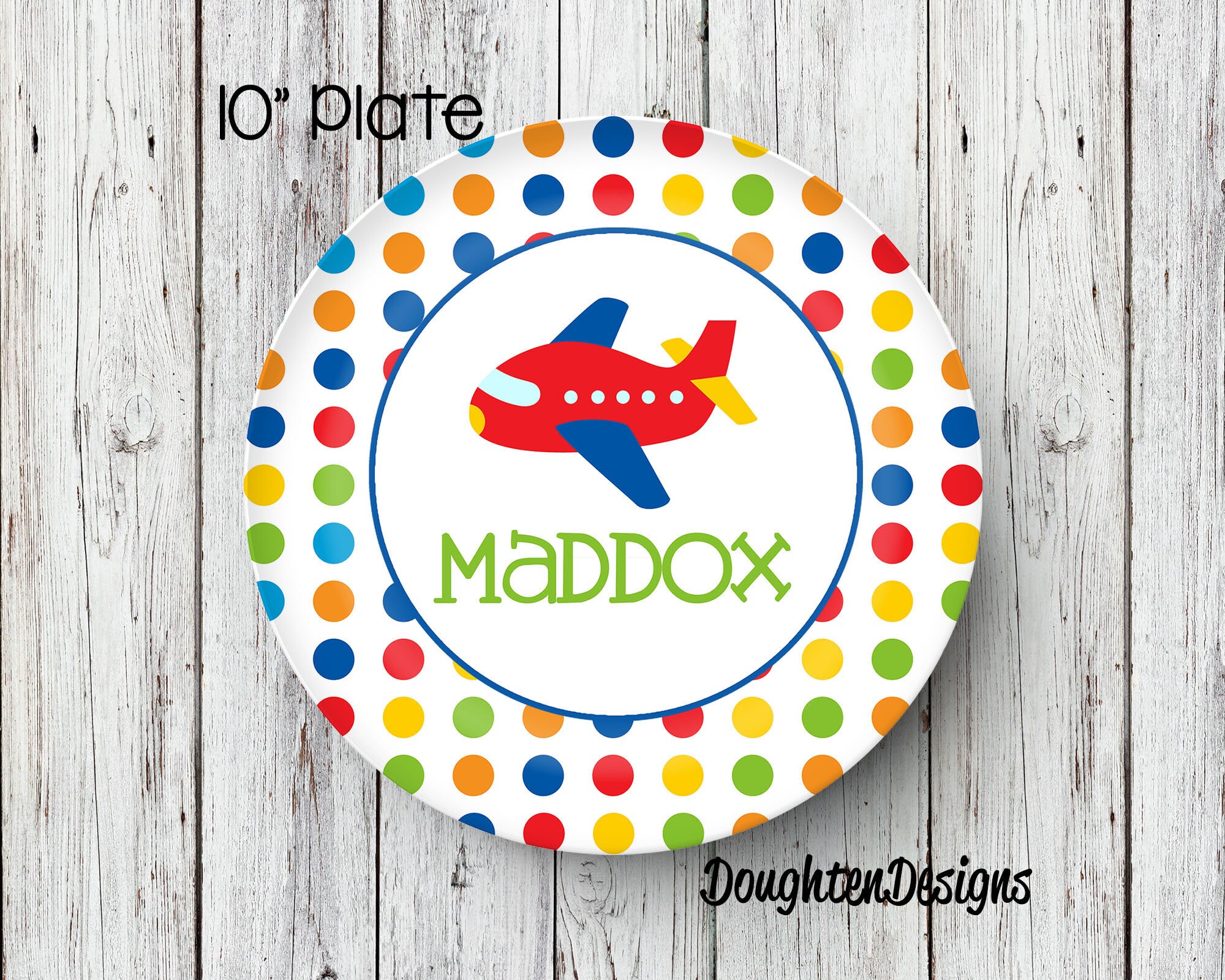 Plane Plate Airplane plate Personalized Name Plate Etsy