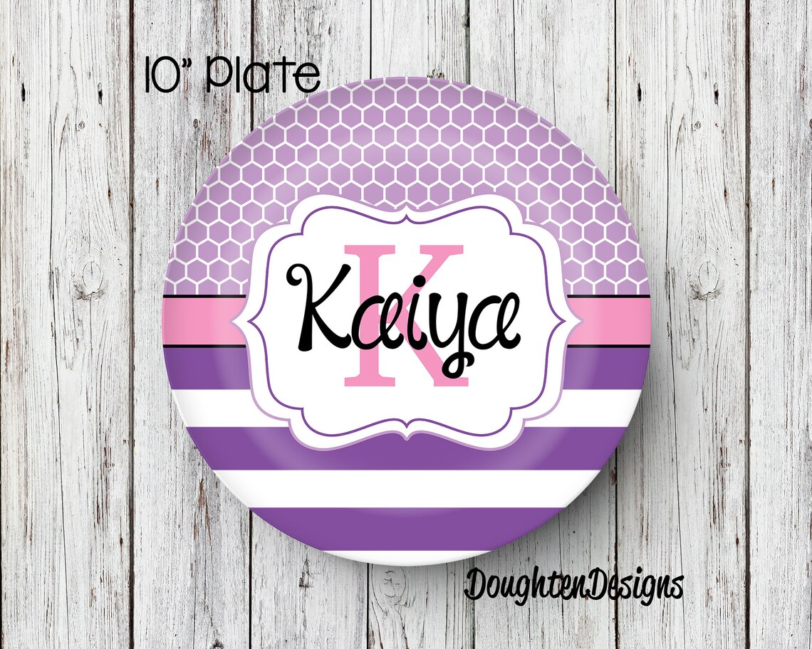 Personalized Name Plate Birthday Plate Personalized Melamine Etsy