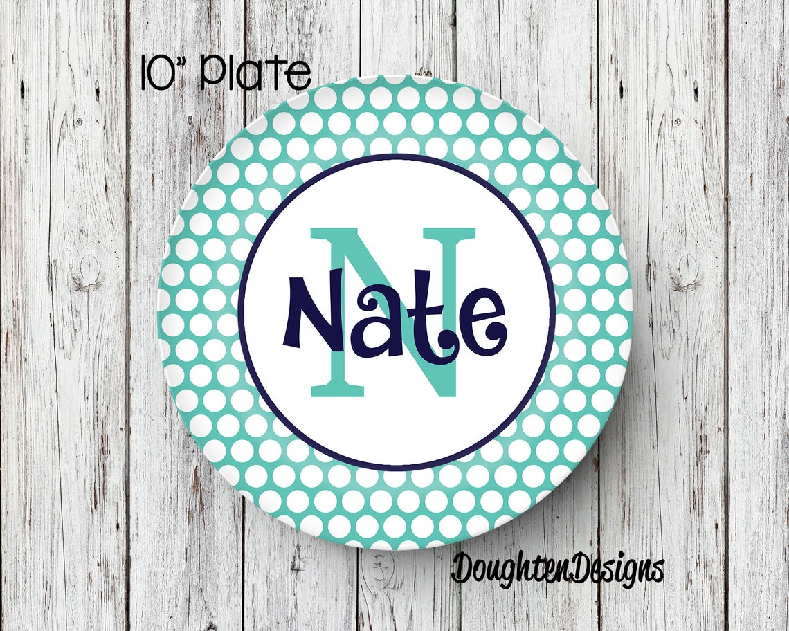 Personalized Name Plate Birthday Plate Personalized Melamine Etsy